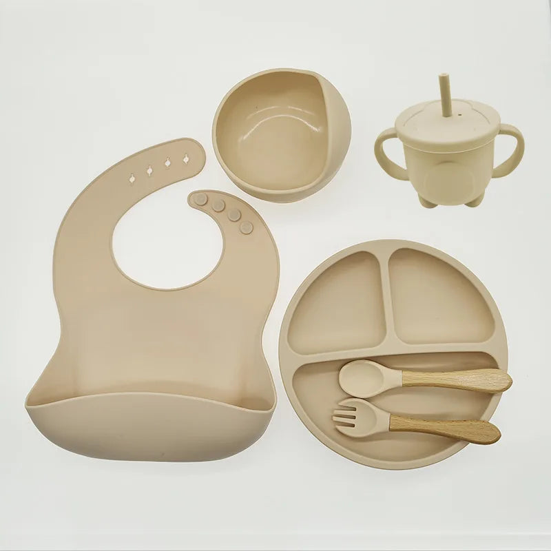 Eetset voor Baby's – Veilig Silicone, Vaatwasserbestendig, Morsbestendig, Drie Compartimenten 15