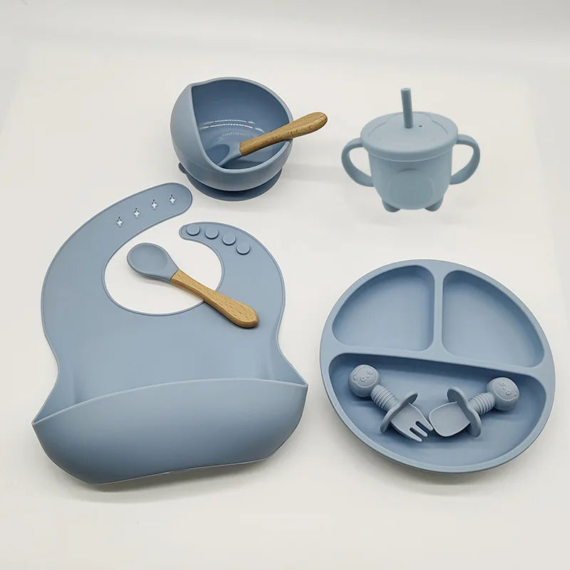 Eetset voor Baby's – Veilig Silicone, Vaatwasserbestendig, Morsbestendig, Drie Compartimenten 5