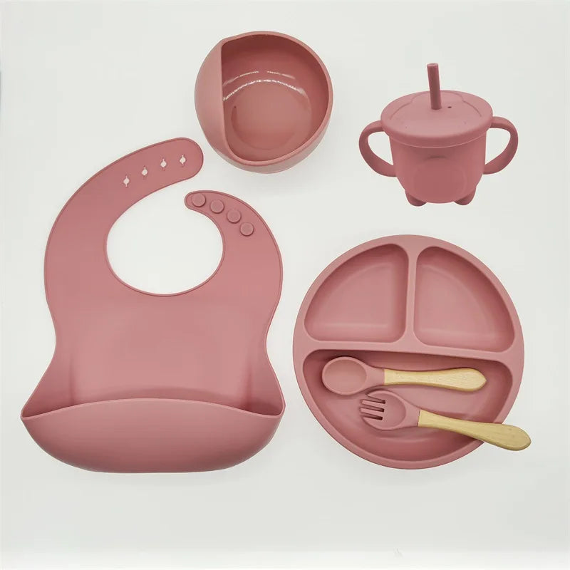 Eetset voor Baby's – Veilig Silicone, Vaatwasserbestendig, Morsbestendig, Drie Compartimenten 9