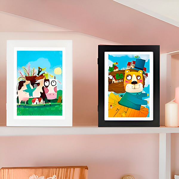 Opbergframe voor Kinderkunst – Breukbestendig Hout, Elegant Ontwerp – Voor Creatieve Kinderen-5