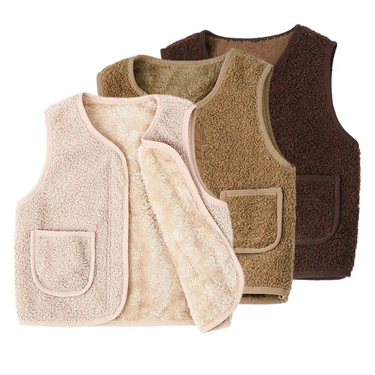 Gilet – Warm en Comfortabel Lamswol Look, Ideaal voor Koude Dagen – Geschikt voor Baby's en Kinderen 1