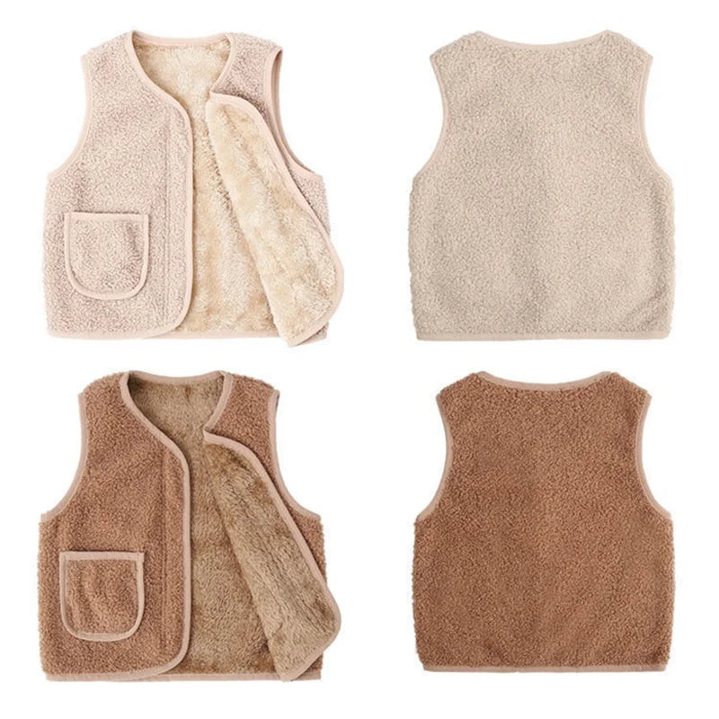Gilet – Warm en Comfortabel Lamswol Look, Ideaal voor Koude Dagen – Geschikt voor Baby's en Kinderen 2