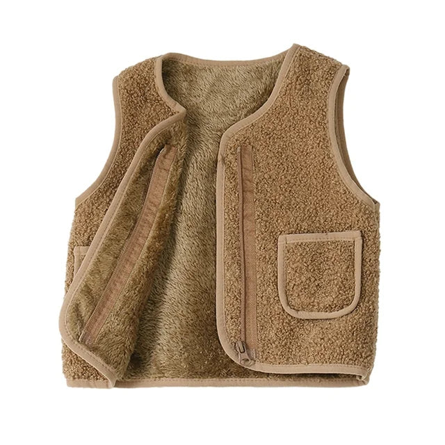 Gilet – Warm en Comfortabel Lamswol Look, Ideaal voor Koude Dagen – Geschikt voor Baby's en Kinderen 7