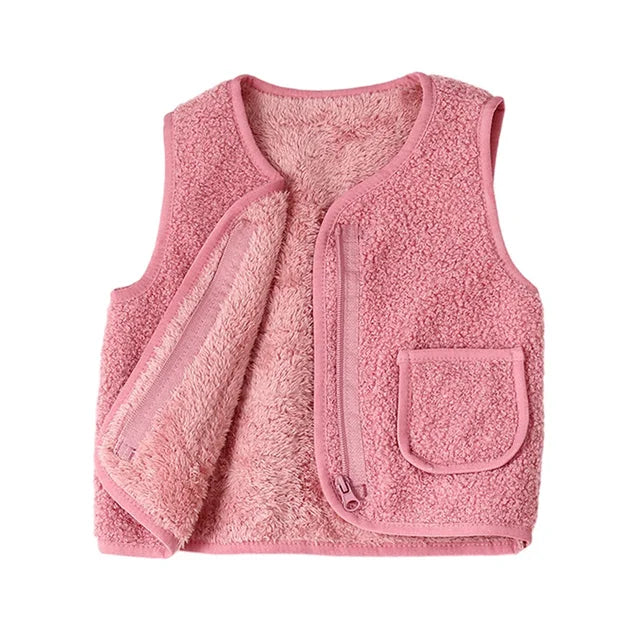 Gilet – Warm en Comfortabel Lamswol Look, Ideaal voor Koude Dagen – Geschikt voor Baby's en Kinderen 9