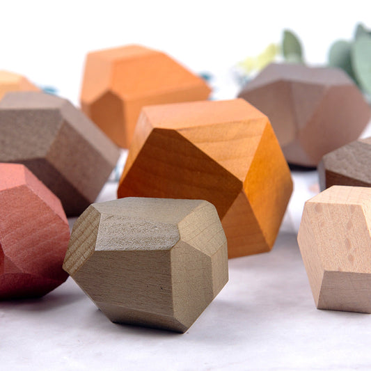 Houten Bouwstenen – Duurzaam Hout, Montessori Inspiratie – Speelgoed Voor 2 en 3 Jaar 1