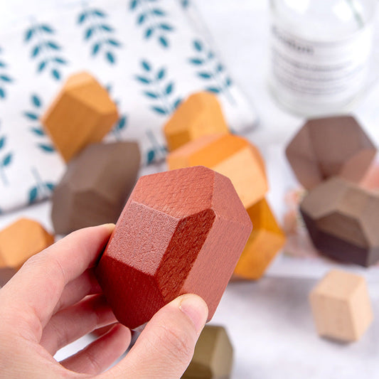Houten Bouwstenen – Duurzaam Hout, Montessori Inspiratie – Speelgoed Voor 2 en 3 Jaar 2