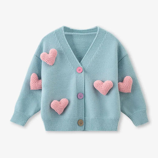 Hartjes Trui – Zachte Katoenmix, Trendy Ontwerp – Comfortabel voor Kinderen tijdens Avonturen 0