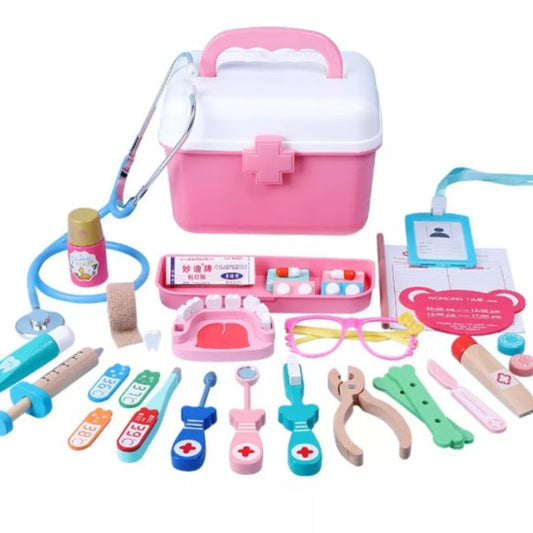 Houten Doktersset – Educatief Speelgoed voor Creativiteit en Empathie – 18 Stuks 0