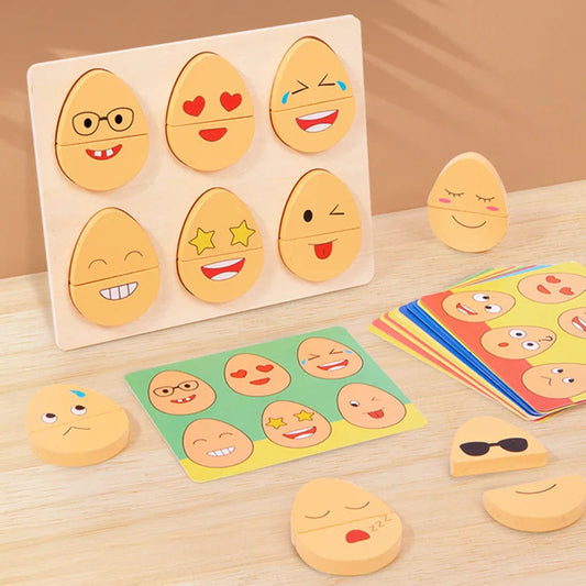Houten Emotiepuzzel – Educatief Speelgoed voor Emotioneel Begrip – Duurzaam Hout, Ideaal voor Kinderen 1