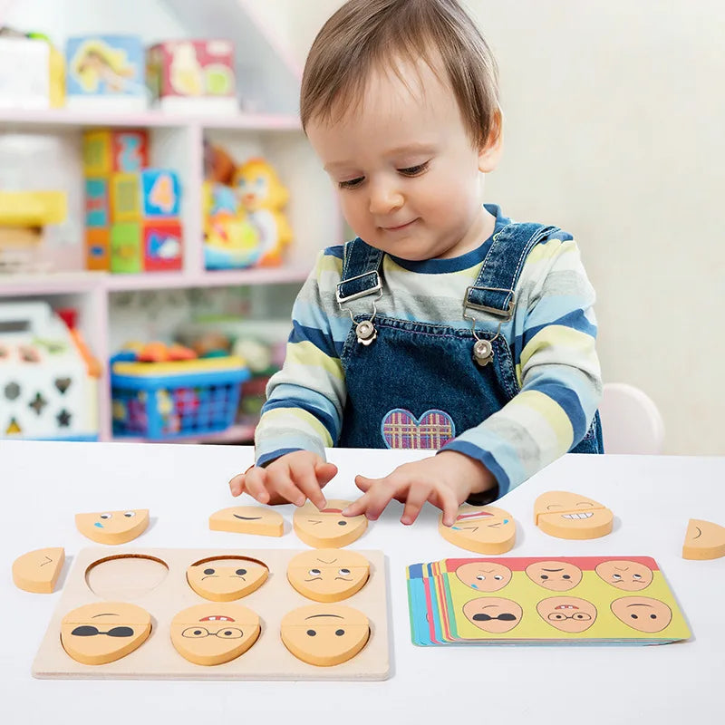 Houten Emotiepuzzel – Educatief Speelgoed voor Emotioneel Begrip – Duurzaam Hout, Ideaal voor Kinderen 4