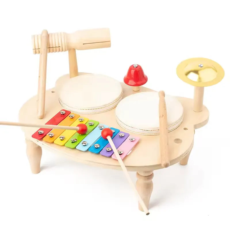 Houten Muziekinstrumenten Set – Duurzaam Hout, Stimuleert Creativiteit en Motorische Vaardigheden 0