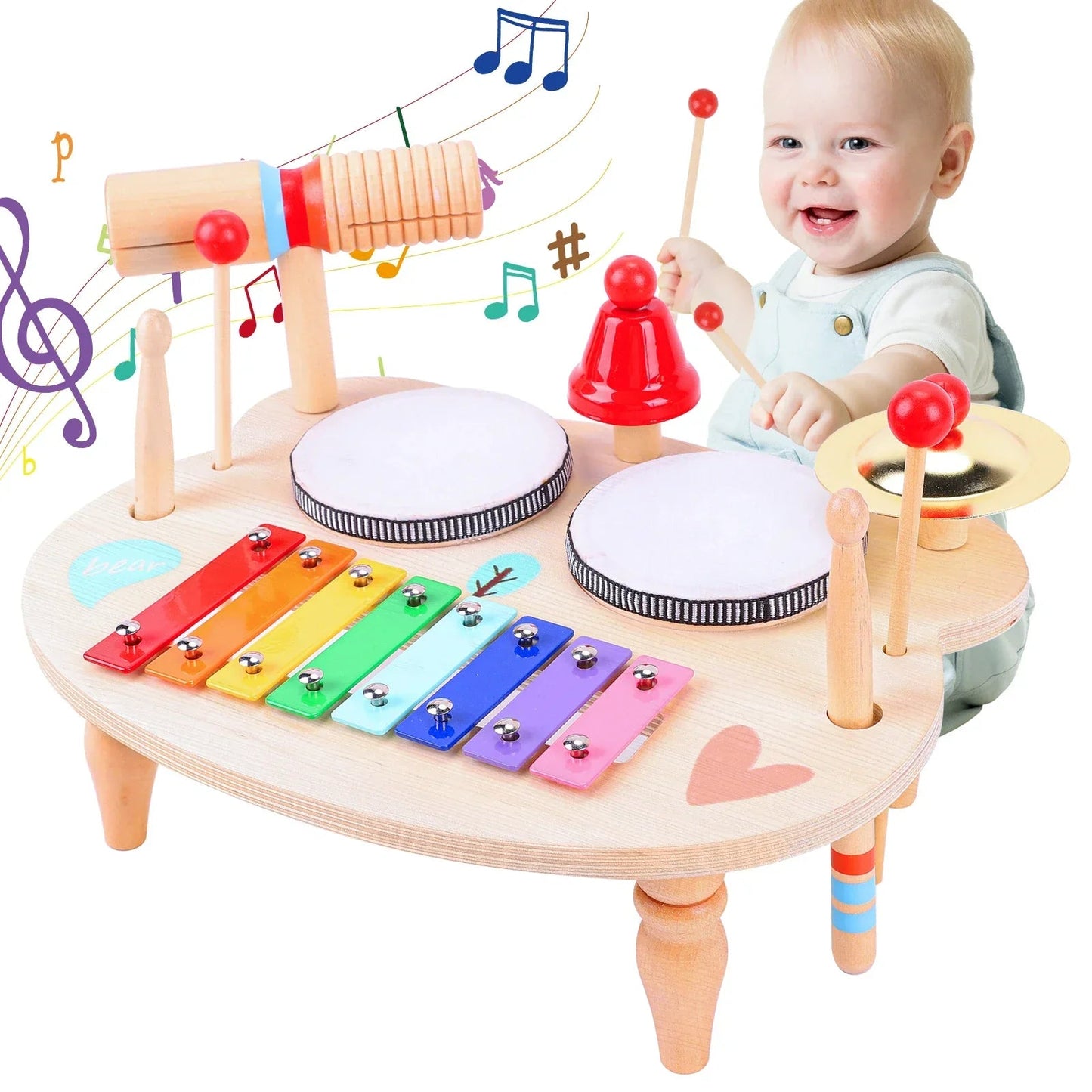 Houten Muziekinstrumenten Set – Duurzaam Hout, Stimuleert Creativiteit en Motorische Vaardigheden 4