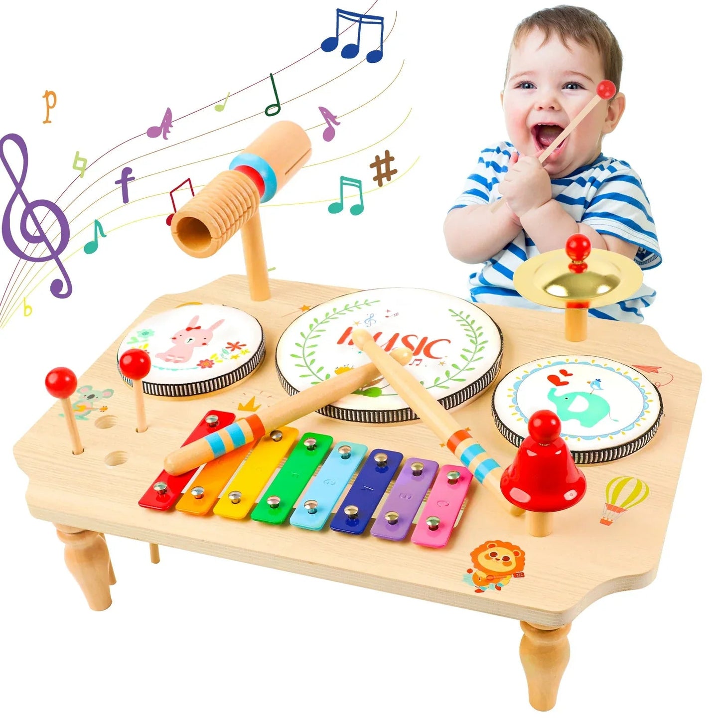 Houten Muziekinstrumenten Set – Duurzaam Hout, Stimuleert Creativiteit en Motorische Vaardigheden 5