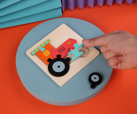Houten Puzzel – Educatieve Vormen en Voertuigen – Ideaal voor Peuters en Kleuters 1