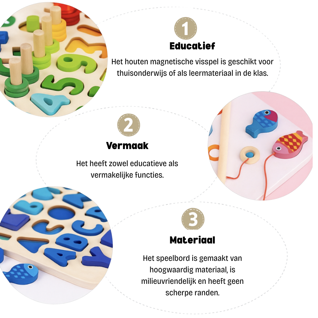 Houten Speelbord – Educatief Speelgoed van Natuurlijk Beukenhout – Stimuleert Cognitieve Vaardigheden 6