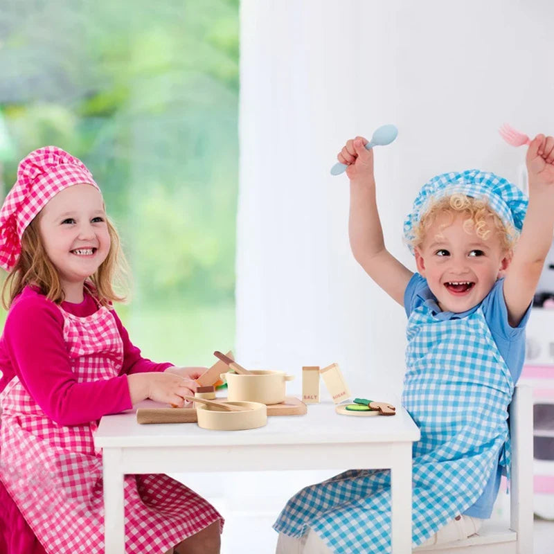 Houten Speelkeuken Set – Educatieve Rollenspel met Realistische Accessoires – Ideaal voor Creatieve Kinderen 5