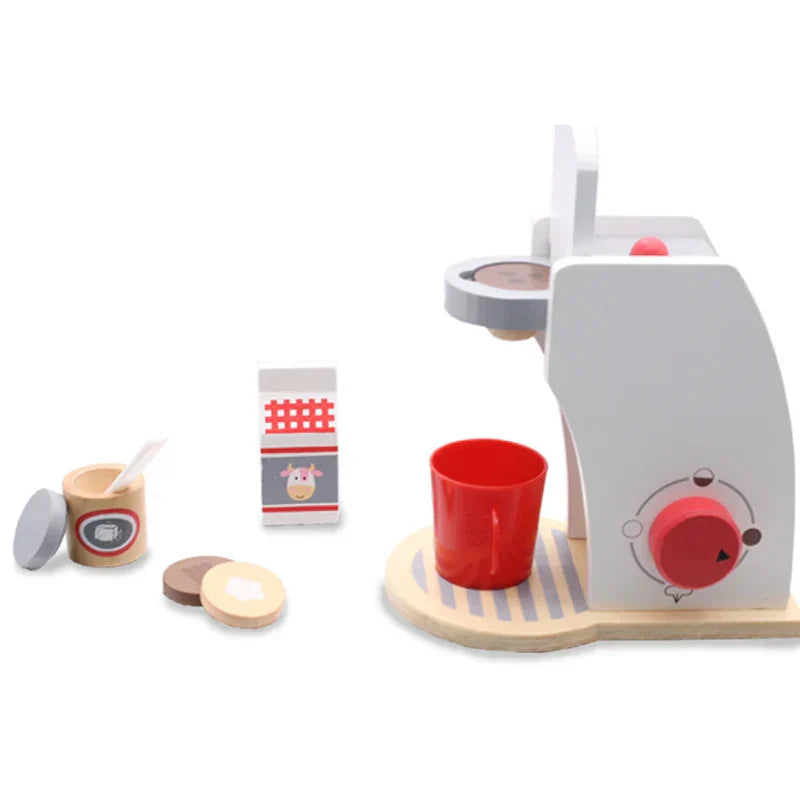 Houten Speelkeuken – Realistisch Keukentje van Hout met Koffiezetapparaat en Broodrooster 0