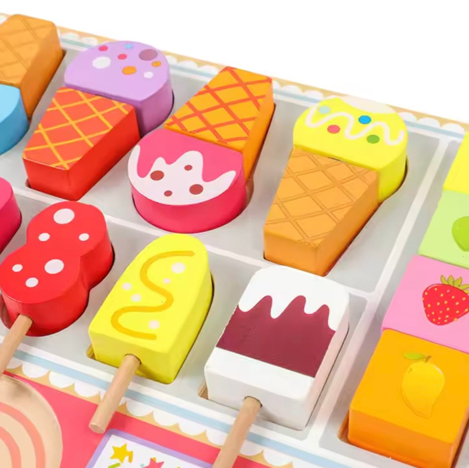 Houten IJswinkel – Creatieve Speelset met Kleurrijke IJsjes en Toppings – Educatief en Duurzaam Speelgoed 5