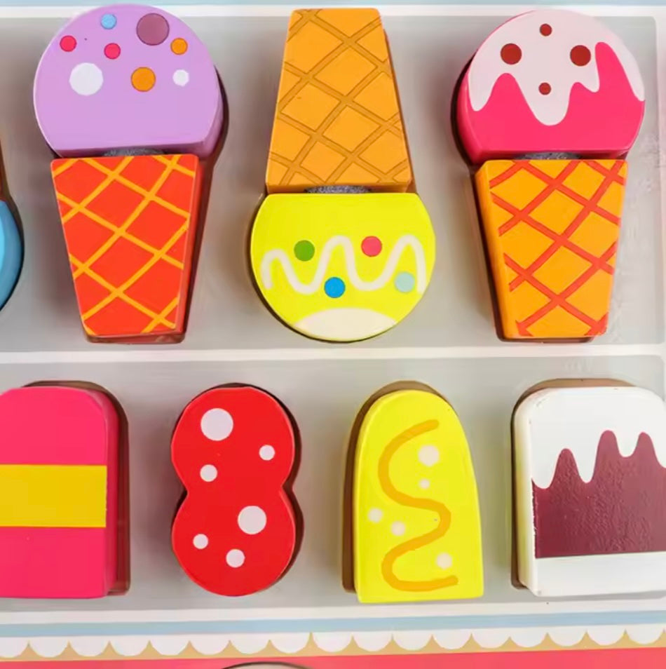 Houten IJswinkel – Creatieve Speelset met Kleurrijke IJsjes en Toppings – Educatief en Duurzaam Speelgoed 3