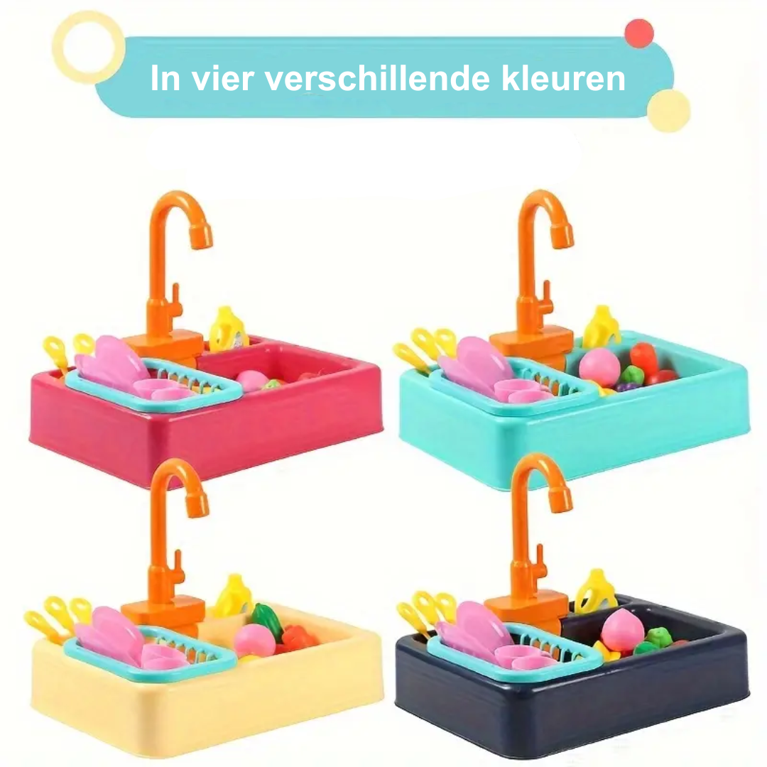 Interactief Educatief Speelgoed – Gootsteen met Werkende Waterkraan en Snijvoedsel – Voor Kinderen 5
