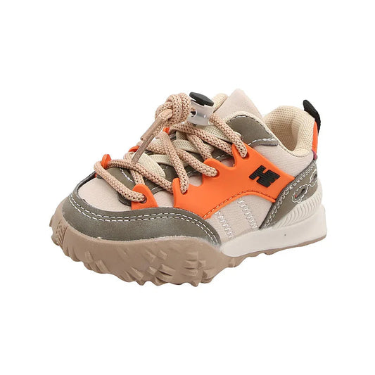 Kinder Sportschoenen – Ademend Katoen en Leer, Klittenbandsluiting voor Comfortabel Speelplezier 1