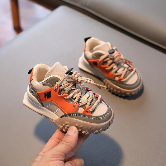 Kinder Sportschoenen – Ademend Katoen en Leer, Klittenbandsluiting voor Comfortabel Speelplezier 3