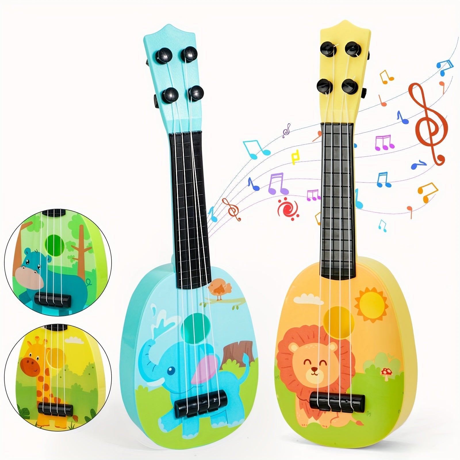 Kinder Ukulele – Vrolijk Dierenontwerp, Lichtgewicht en Veilig – Perfect voor Kindermuziek Instrumenten 1
