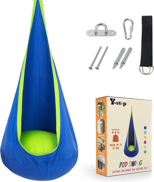 Kinderhangstoel – Comfortabele Schommelstoel van Ademend Parachutestof – Geschikt voor Binnen en Buiten 0
