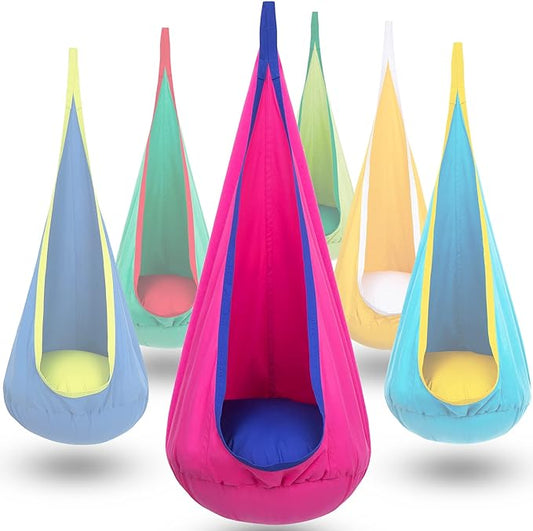 Kinderhangstoel – Comfortabele Schommelstoel van Ademend Parachutestof – Geschikt voor Binnen en Buiten 1