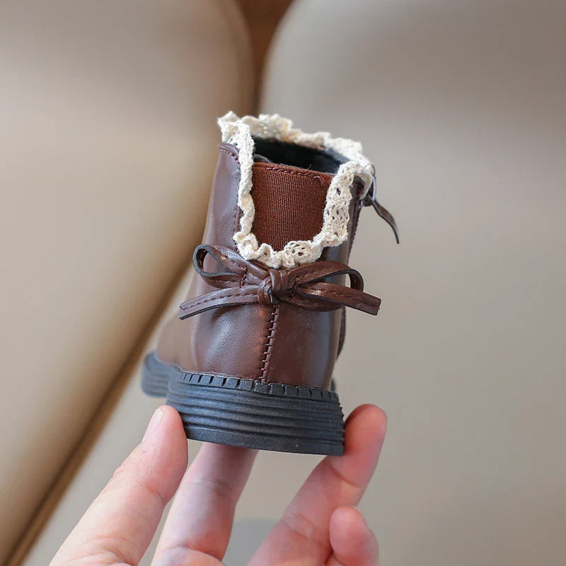 Kinderlaarsjes – Warme PU-Leren Boots met Ritssluiting en Antislipzool voor Actieve Kinderen 4