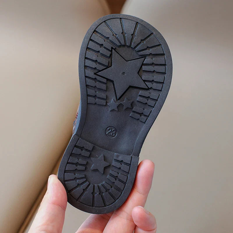 Kinderlaarsjes – Warme PU-Leren Boots met Ritssluiting en Antislipzool voor Actieve Kinderen 5