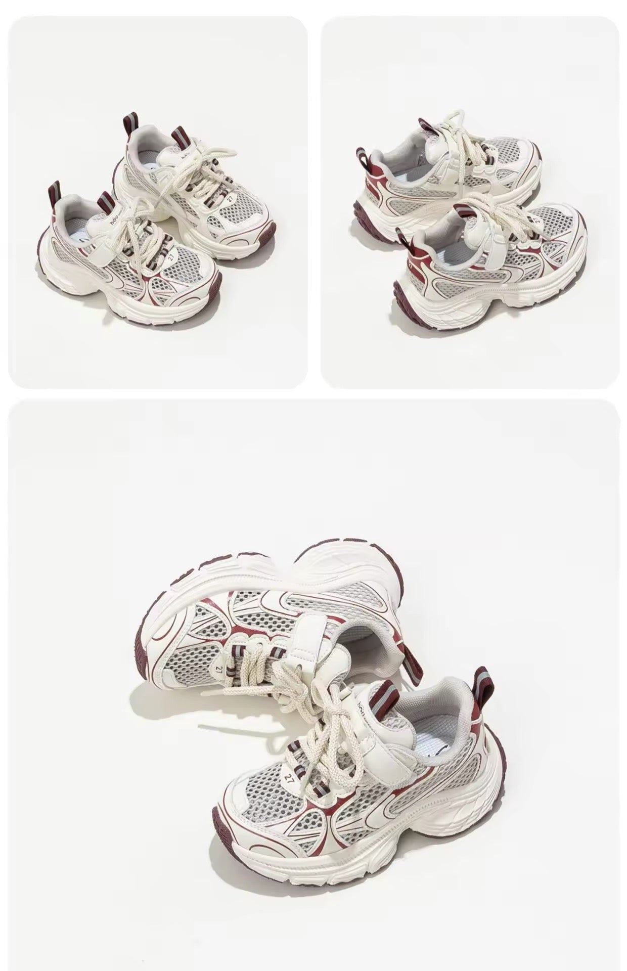 Kindersneakers – Ademend Mesh, Lichtgewicht en Flexibel, Slip-On Ontwerp, Maat 26-33 2