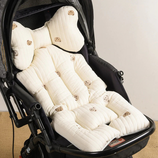 Kinderwagen Kussen – Zacht Ademend Materiaal, Ondersteuning voor Hoofd en Rug – Geschikt voor Standaard Kinderwagens 0