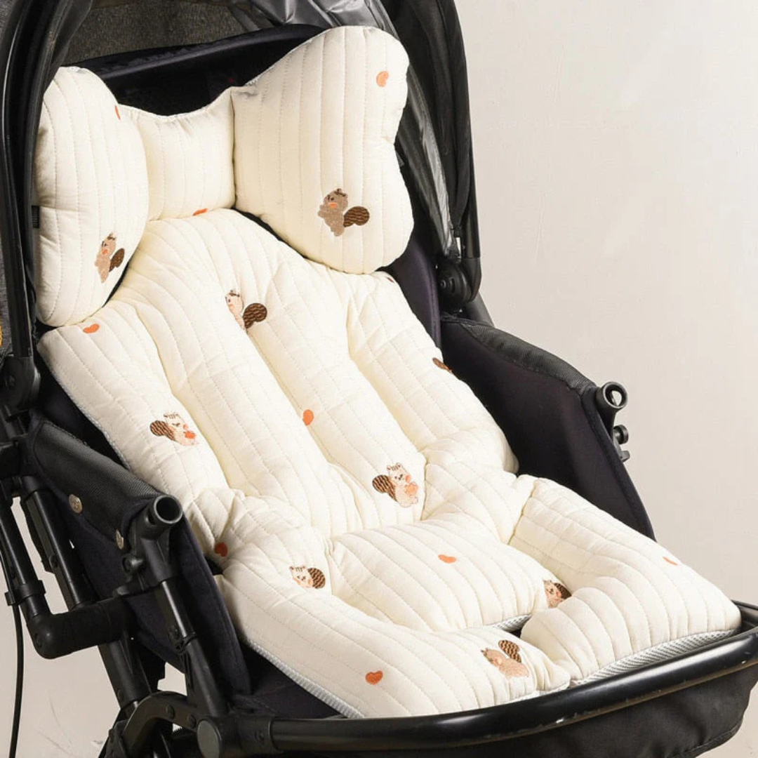 Kinderwagen Kussen – Zacht Ademend Materiaal, Ondersteuning voor Hoofd en Rug – Geschikt voor Standaard Kinderwagens 4