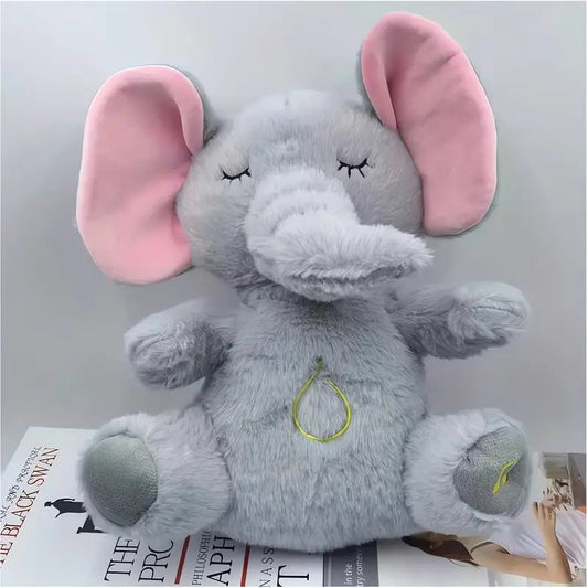 Knuffel Olifant – Hypoallergeen Katoen, Ademhaling en Kalmerende Muziek – Ideaal voor Ontspanning 1