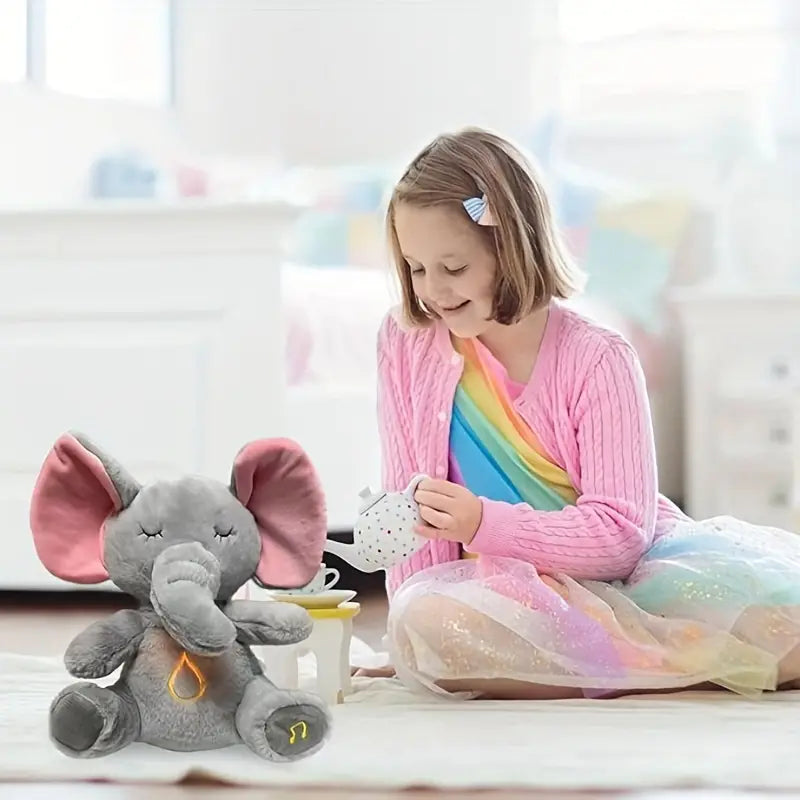 Knuffel Olifant – Hypoallergeen Katoen, Ademhaling en Kalmerende Muziek – Ideaal voor Ontspanning 2