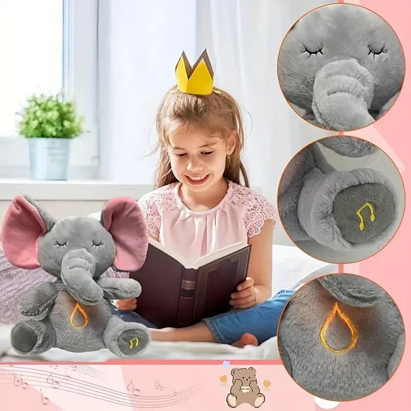 Knuffel Olifant – Hypoallergeen Katoen, Ademhaling en Kalmerende Muziek – Ideaal voor Ontspanning 4