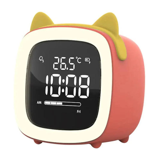 LED Wekkerlamp – Schattig Konijnontwerp met Oplaadbare Batterij en Nachtlampfunctie – Ideaal voor Kinderen 0