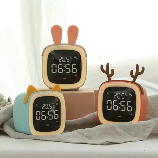 LED Wekkerlamp – Schattig Konijnontwerp met Oplaadbare Batterij en Nachtlampfunctie – Ideaal voor Kinderen 1