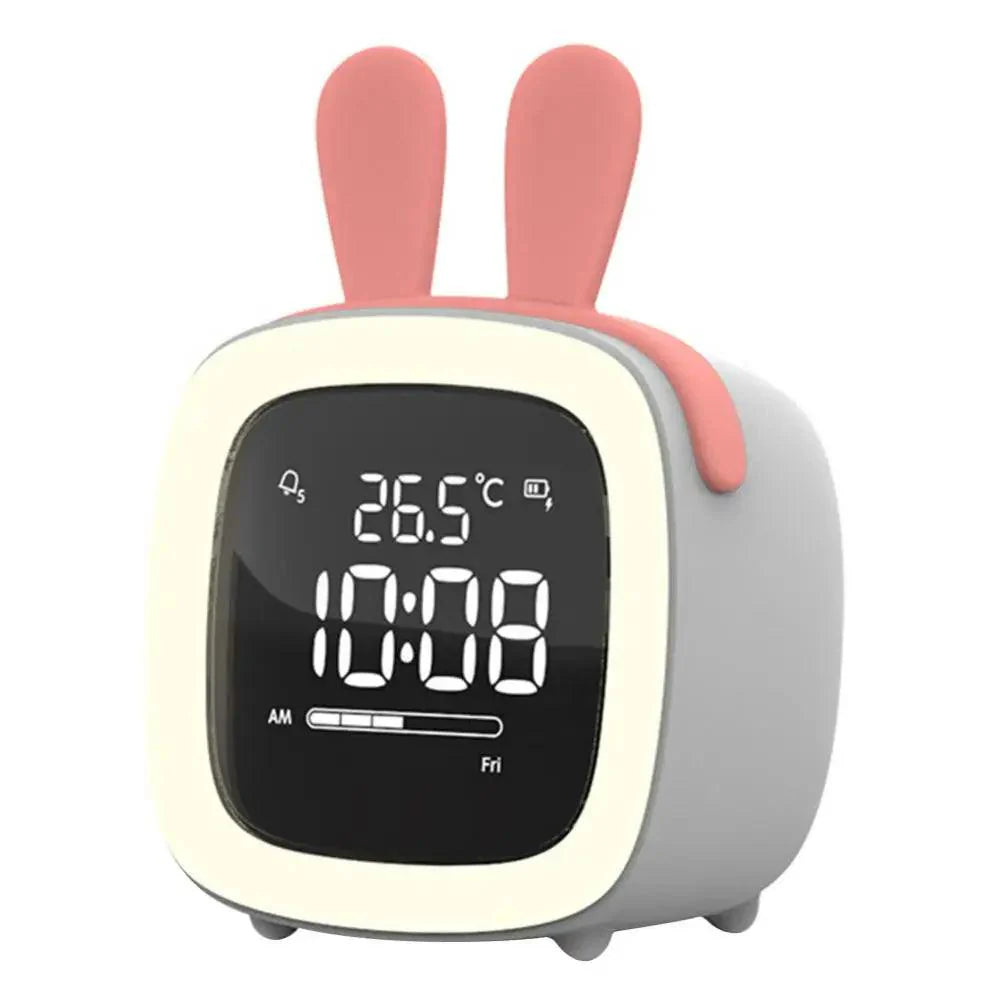 LED Wekkerlamp – Schattig Konijnontwerp met Oplaadbare Batterij en Nachtlampfunctie – Ideaal voor Kinderen 10