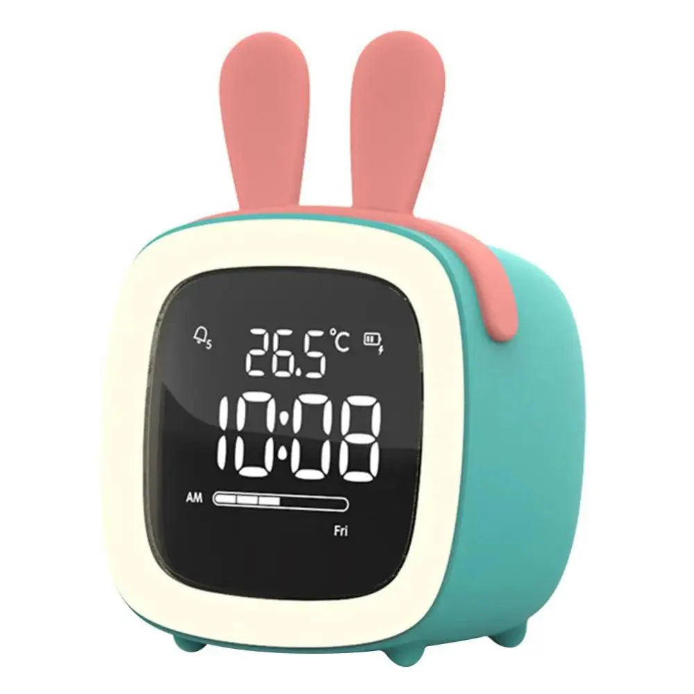 LED Wekkerlamp – Schattig Konijnontwerp met Oplaadbare Batterij en Nachtlampfunctie – Ideaal voor Kinderen 12