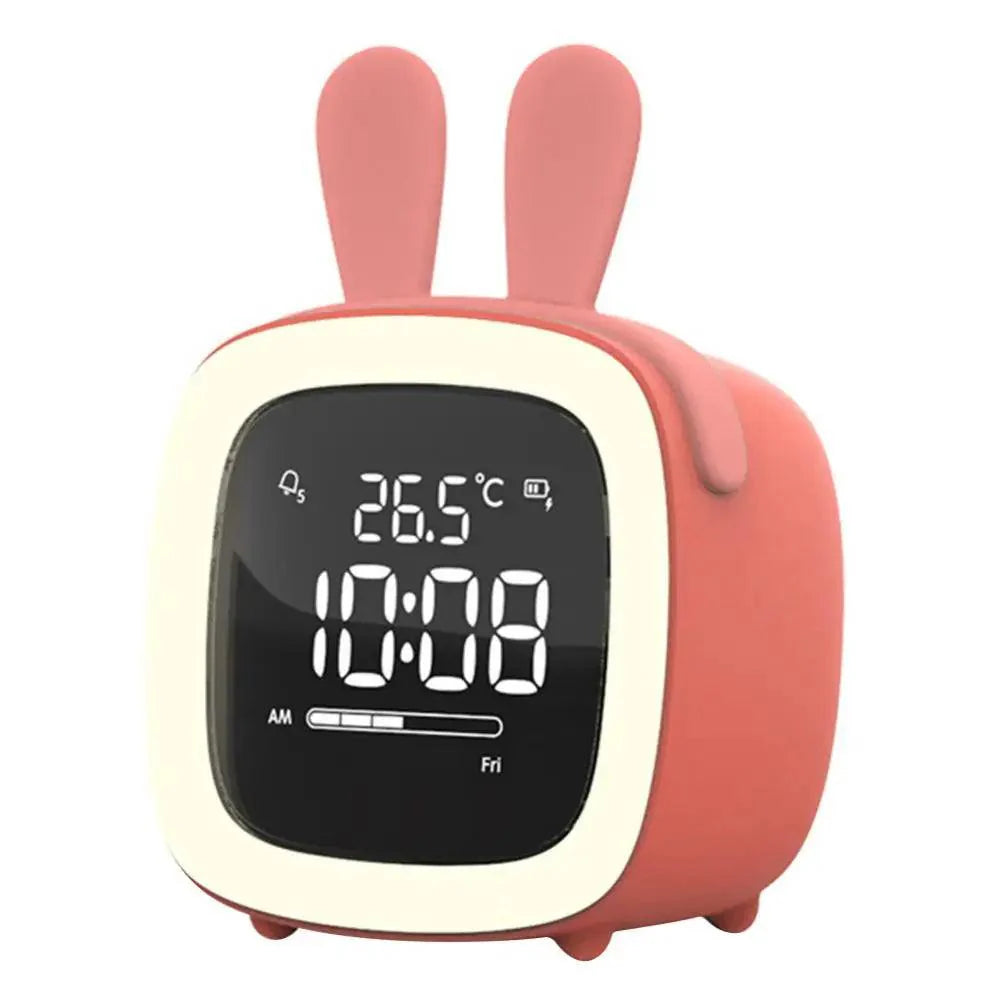 LED Wekkerlamp – Schattig Konijnontwerp met Oplaadbare Batterij en Nachtlampfunctie – Ideaal voor Kinderen 8