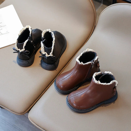 Meisjes Laarsjes – Leren Antislip Zolen, Warm en Comfortabel – Perfect voor Avontuurlijke Kinderen 2