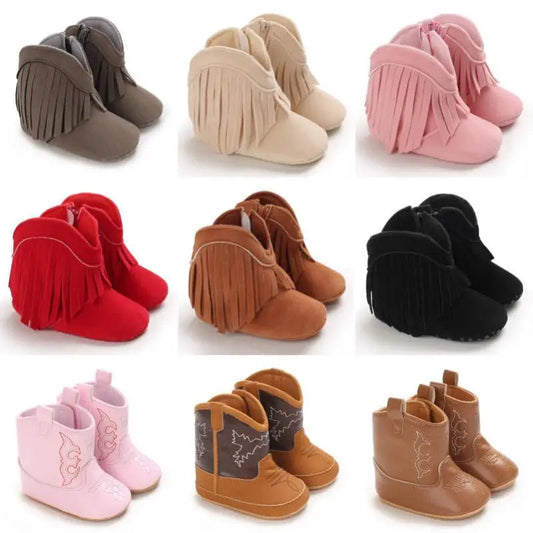 Meisjes Laarzen – Comfortabele Cowboystijl met Zachte Voering en Antislipzool, Katoen 1