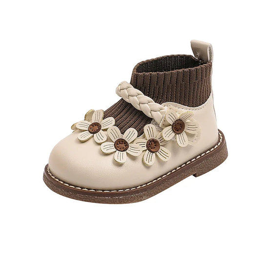 Meisjes Schoenen – Comfortabele Bloemenpatroon, Duurzaam Leer, Rubber Zolen – Perfect voor Avonturen 4