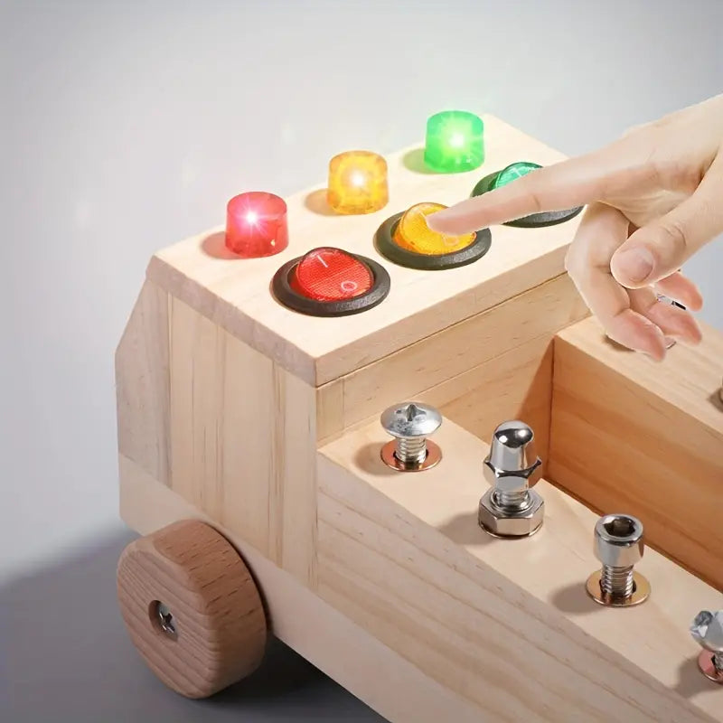 Montessori Busy Bord – Educatief Speelbord van Multiplex met LED's en Interactieve Functies voor Kinderen 2