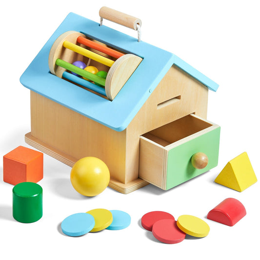 Montessori Houten Educatief Speelgoed – Sensorisch Huisje voor Ontwikkeling van Logisch Denken en Motoriek 0