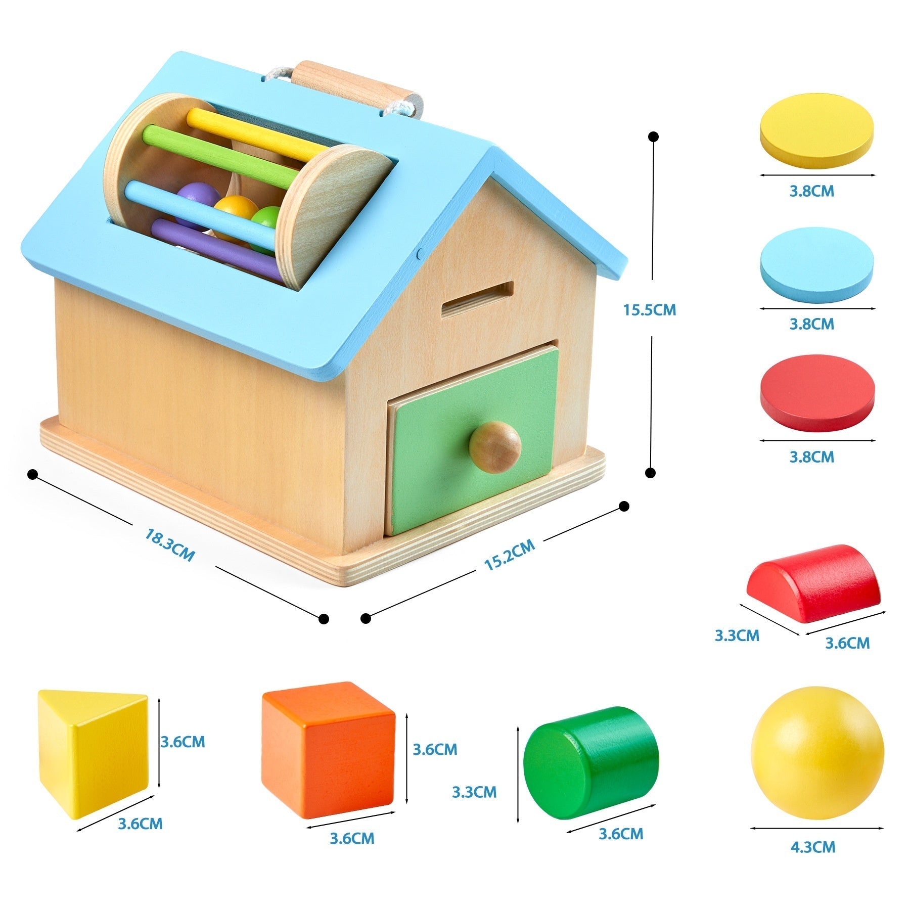 Montessori Houten Educatief Speelgoed – Sensorisch Huisje voor Ontwikkeling van Logisch Denken en Motoriek 1
