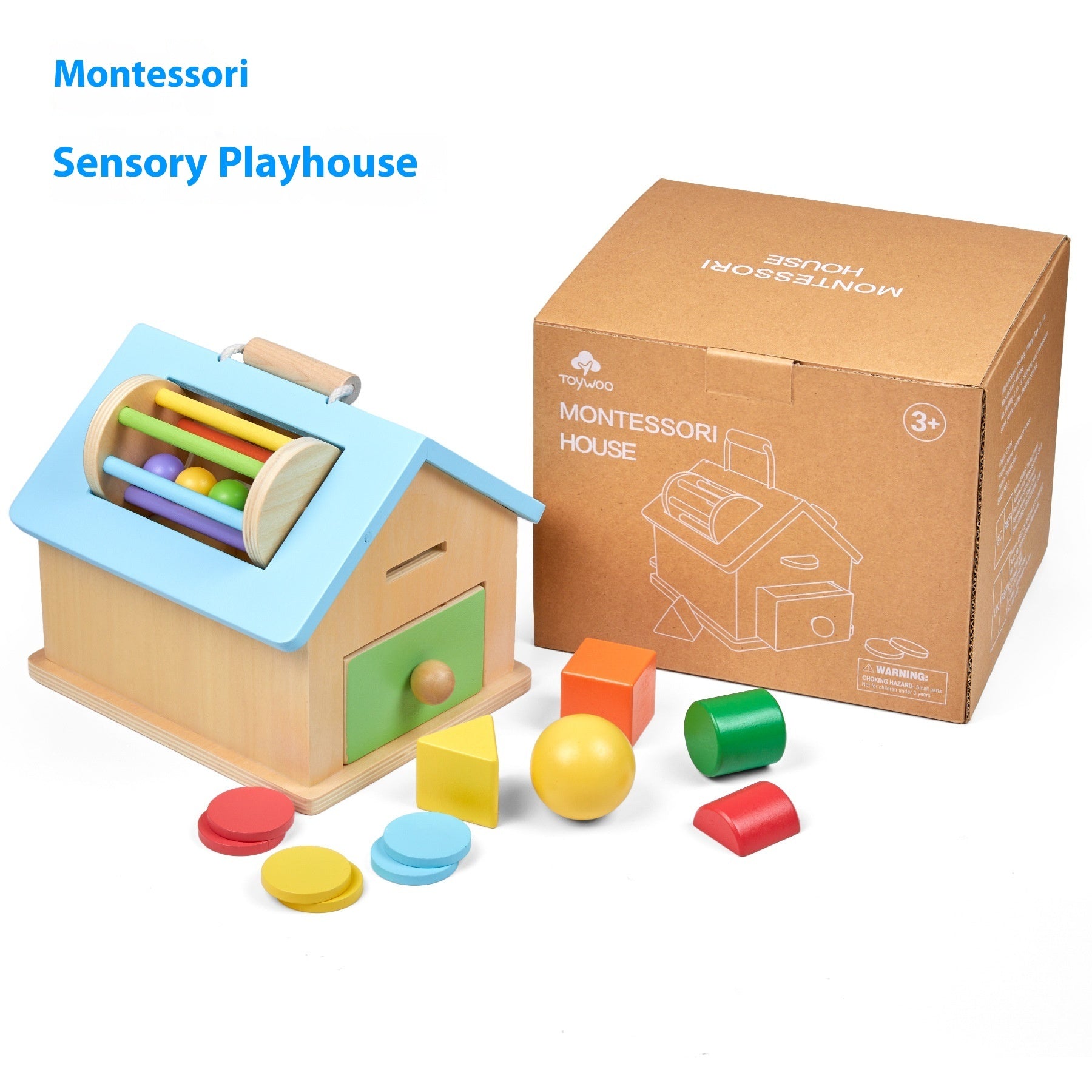 Montessori Houten Educatief Speelgoed – Sensorisch Huisje voor Ontwikkeling van Logisch Denken en Motoriek 2
