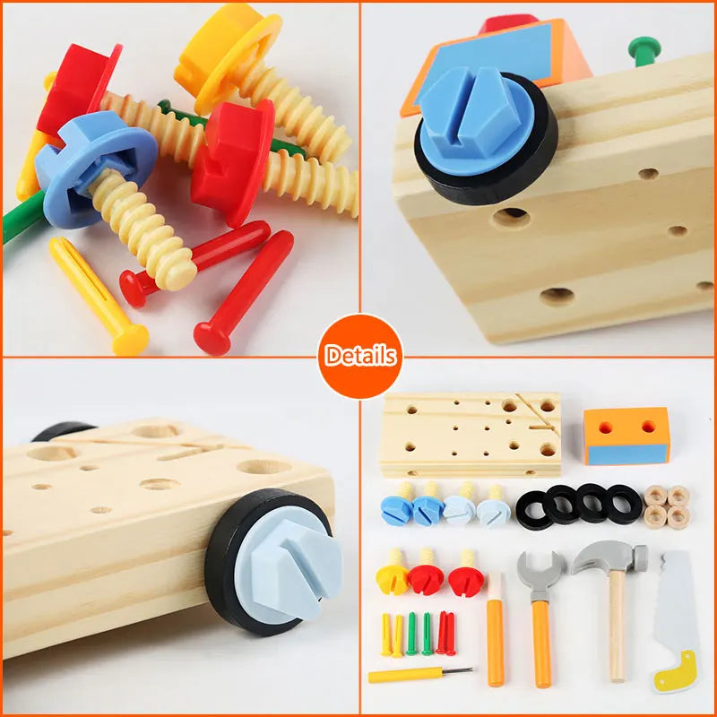 Montessori Schroefbord – Educatief Speelgoed van Hout voor Creatieve Ontwikkeling en Fijne Motoriek 4